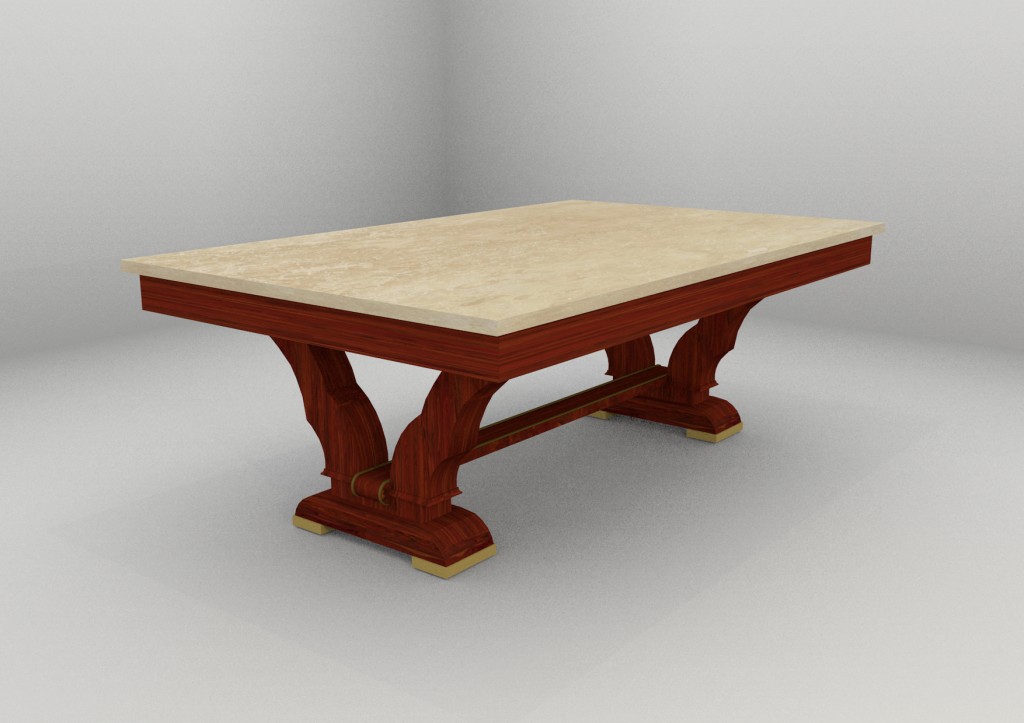 Table as to eat rosewood-travertine preview image 1